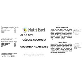 Photo : Columbia Agar Base